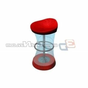 Plastic Round Stools Furniture 3d model