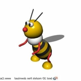 Plastic Cartoon Bee Toy 3d model