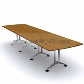 Wooden Plate Conference Table 3d model