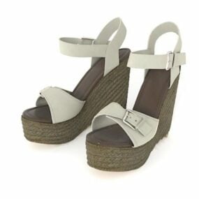 Women Platform Wedge Sandals 3d model