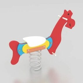 Modello 3d del cavaliere del cavallo del parco giochi per bambini