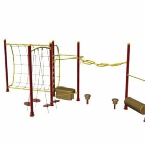 Modelo 3d de conjuntos de jogos ao ar livre para equipamentos de playground
