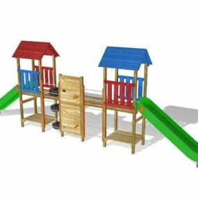Conjunto de playground infantil Modelo 3D