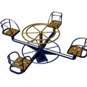 Modello 3d della rotatoria del parco giochi per bambini