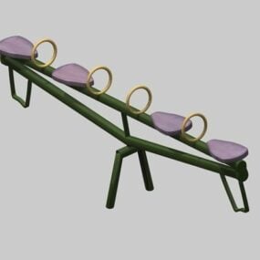 Outdoor Playground Seesaw 3d model