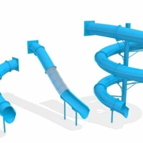 Playground Equipment Slide Sets 3d model