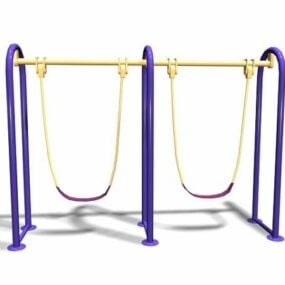 Outdoor Playground Swing Set 3d model