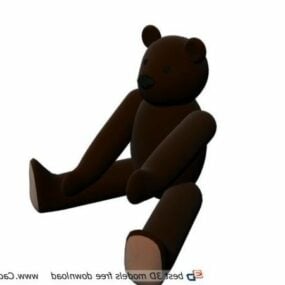 דגם תלת מימד של צעצוע דוב חמוד בפלאש