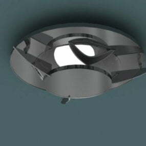 3D-модель домашнього стельового світильника з полірованого хрому