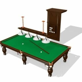 Billiards Pool Table And Accessories 3d model