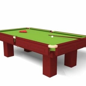 שולחן ביליארד ספורט עם כדורים דגם תלת מימד
