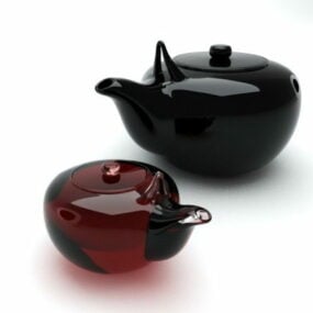 Kitchen Porcelain & Glass Teapots 3d model