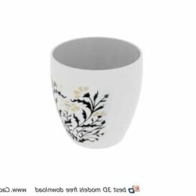 Textured Porcelain Coffee Cup 3d model