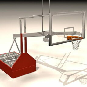 Bærbar Sport Basketball Backstop 3d model