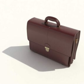 Portable Leather Briefcase 3d model