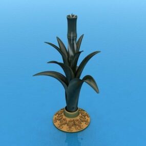 Potted Plant Candle Holder 3d model