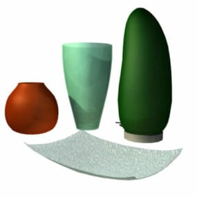 Kolorowy wazon ceramiczny Model 3D