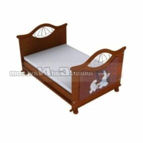 Muebles de cama para niños preescolares modelo 3d