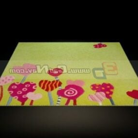 Tištěný dětský módní koberec nábytek 3d model