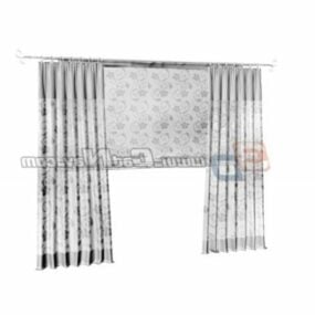 Printed Textures Window Curtain 3d model