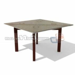 Møbeltrykt firkantet bord 3d-model