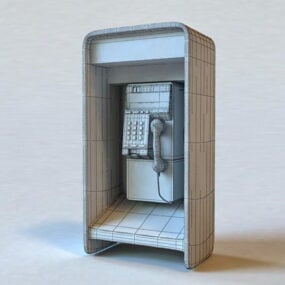 街道公共电话亭3d模型