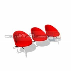 Public Space Waiting Chairs 3d model