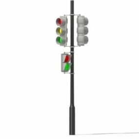 Modelo 3d de semáforo de transporte