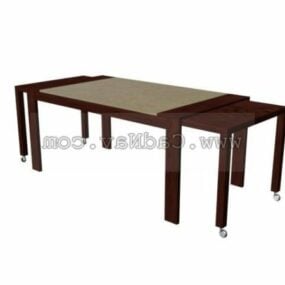 फर्नीचर पुल-आउट डाइनिंग टेबल 3डी मॉडल