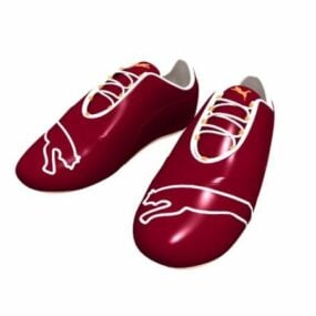 彪马时尚红色休闲鞋3d模型