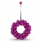 Decoración de guirnalda de bolas de Navidad púrpura