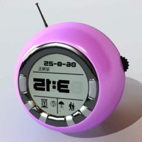 Desk Digital Alarm Clock 3d model
