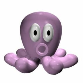 Lilla Cartoon Octopus Toy 3d-modell