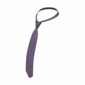 Men Purple Necktie 3d model