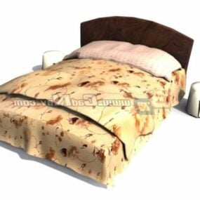 Furniture Queen Size Bed 3d model