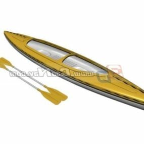 Racing Boat Watercraft Scull Rowing Boat 3d model