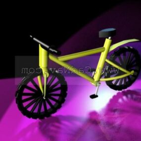黄色时尚赛车自行车3d模型