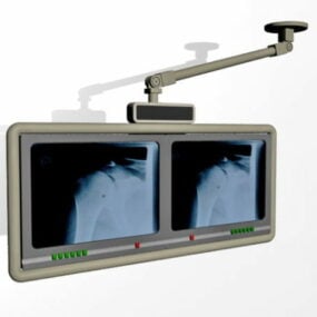 Monitor de diagnóstico de radiología hospitalaria modelo 3d