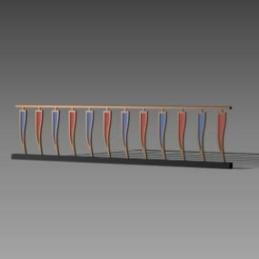 House Simple Railing Design 3d model