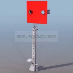 Lampa sygnalizacyjna kolei drogowej Model 3D