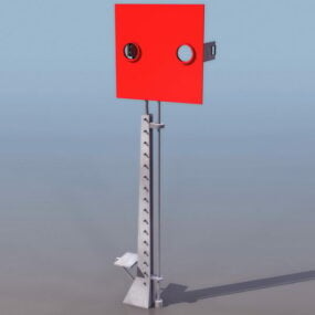 Sygnał stacji kolejowej City Street Model 3D