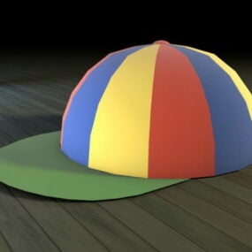 Young Rainbow Cap Hat 3d-model