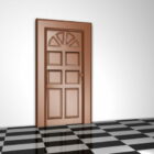 Поднятая деревянная панель двери