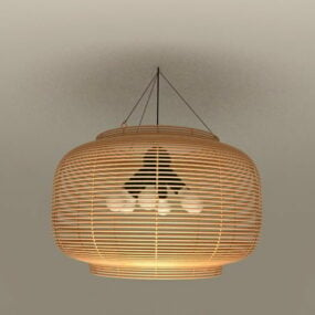 Living Room Rattan Pendant Light 3d model