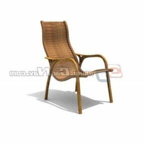 Furniture Rattan Lounging Chair 3d model