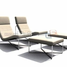 Καρέκλα ξαπλώστρας εξωτερικού χώρου 3d μοντέλο