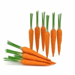 Rohes Karotten-Gemüse-3D-Modell