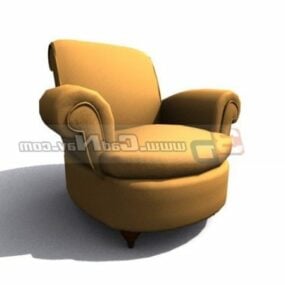 Liggende enkelt sofa 3d-model