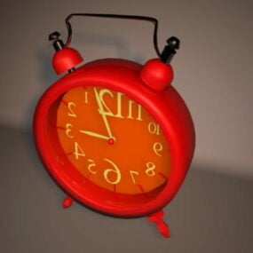 Red Alarm Clock 3d model