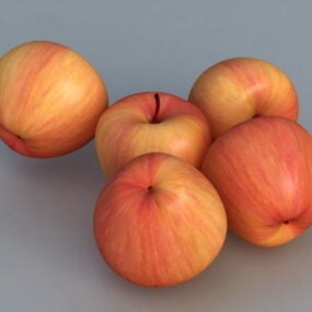 Food Red Apples 3d model